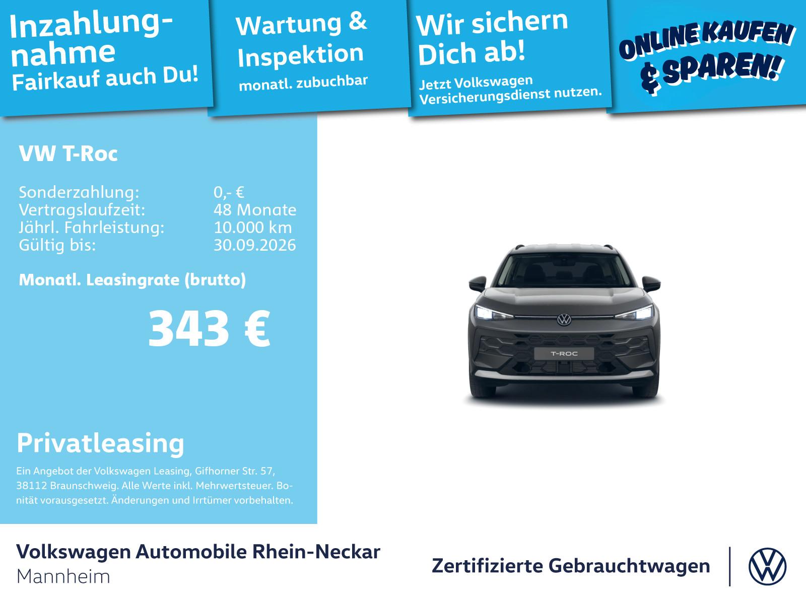 Volkswagen T-Roc 1.5 eTSI Life DSG Navi Kamera LED uvm., миниатюра 2