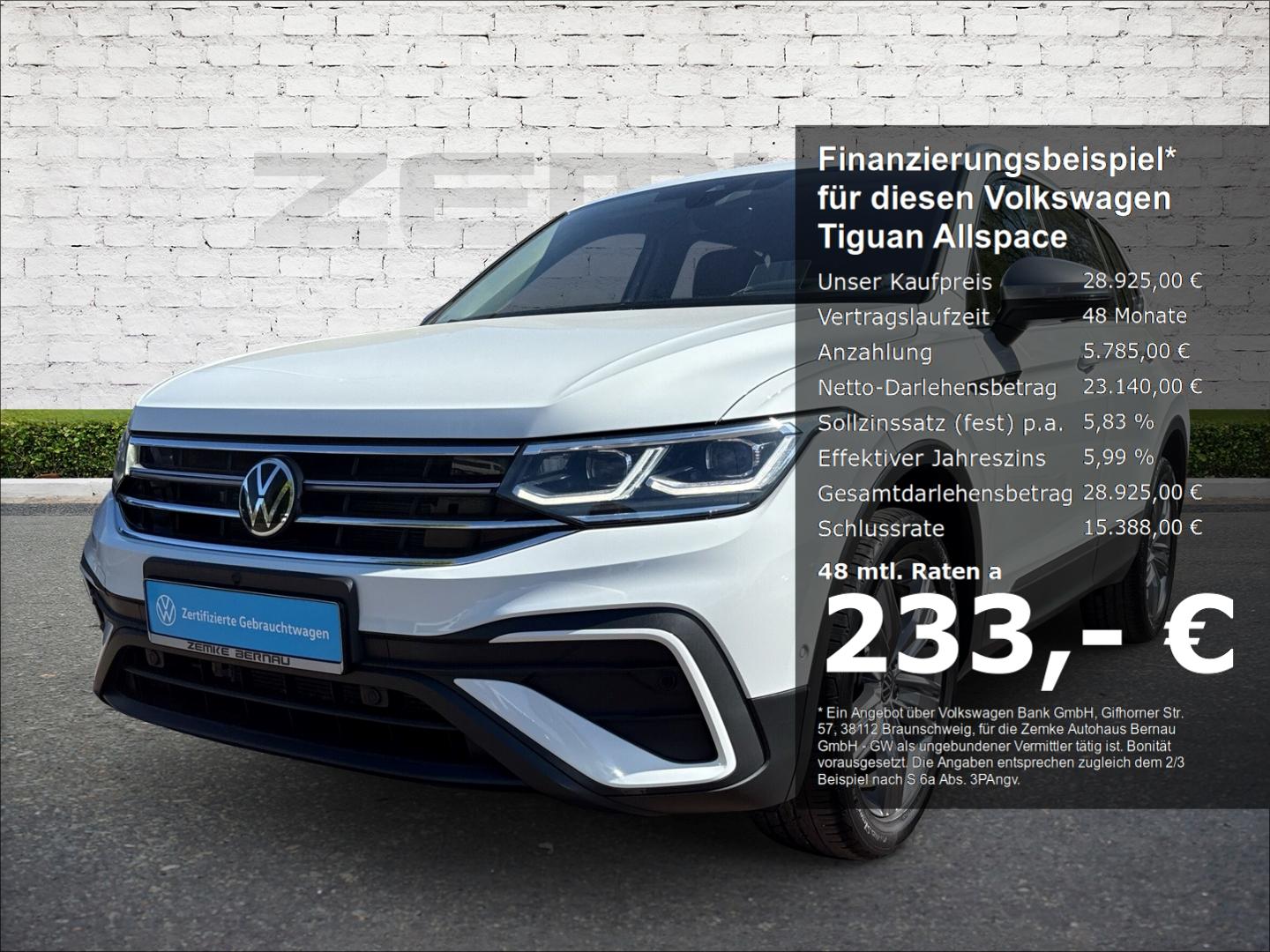 Volkswagen Tiguan Allspace 2.0 TDI Life AHK-klappbar Navi D