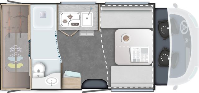 Chausson Teilintegriert Titanium Line 650 Solar, Markise