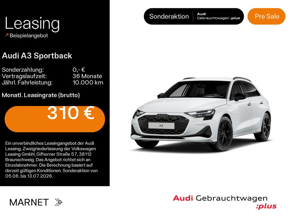 Audi A3 Sportback 40 TFSI e Advanced*Navi*LED*Alu*AHK