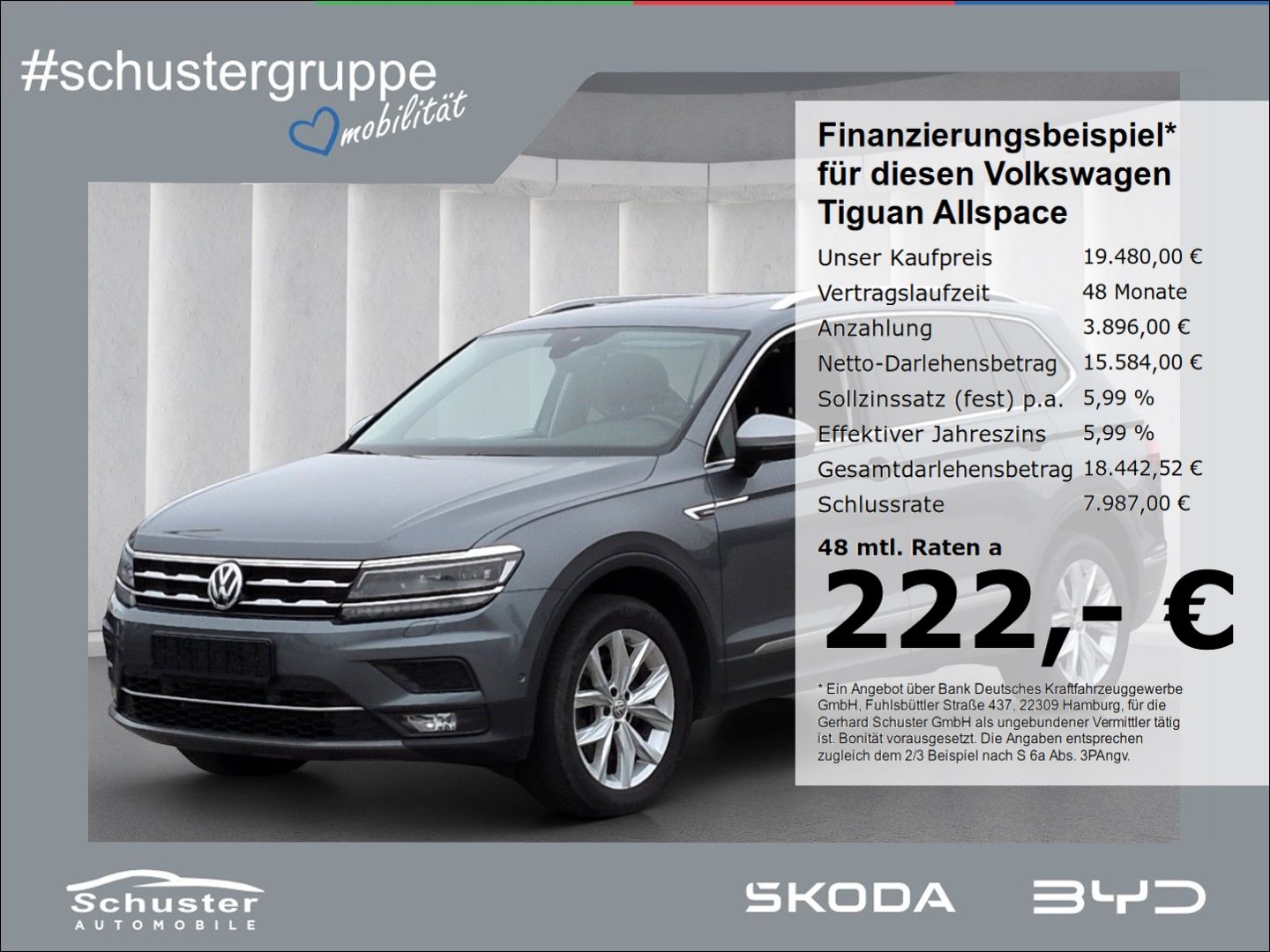 VW Tiguan Allspace Highline 4Mot TDI*AHK Panodach