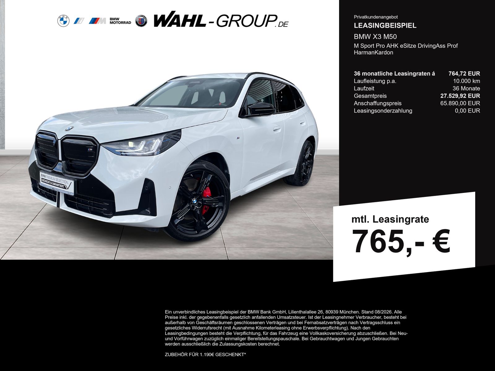 BMW X3 M50 M Sport Pro AHK eSitze DrivingAss Prof Ha