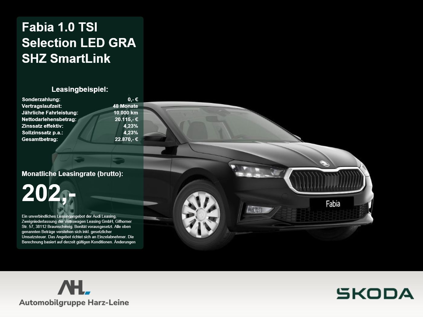 Skoda Fabia 1.0 TSI Selection LED GRA SHZ SmartLink