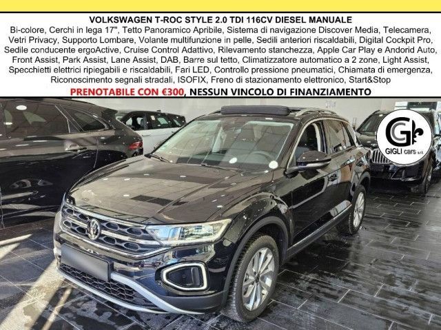 Volkswagen T-Roc 2.0 TDI Style Manuale Tetto Ful