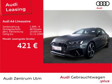 Audi Leasingangebot: Audi A4 Limousine S-Line 40 TDI quattro LED KAM NAVI+