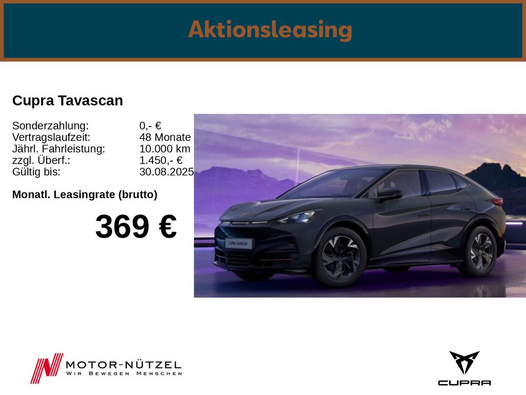 Cupra Tavascan 286PS/ SHZ/ LED/ Full-Link/ RFK/ ACC