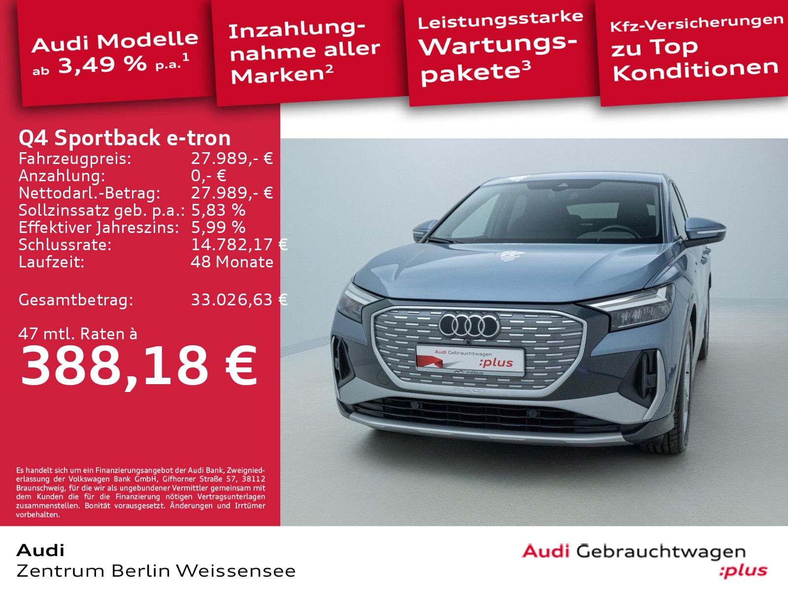 Audi Q4 Sportback 50 e-tron S-Line QUA*WÄRMEPUMPE*APP imagem 2