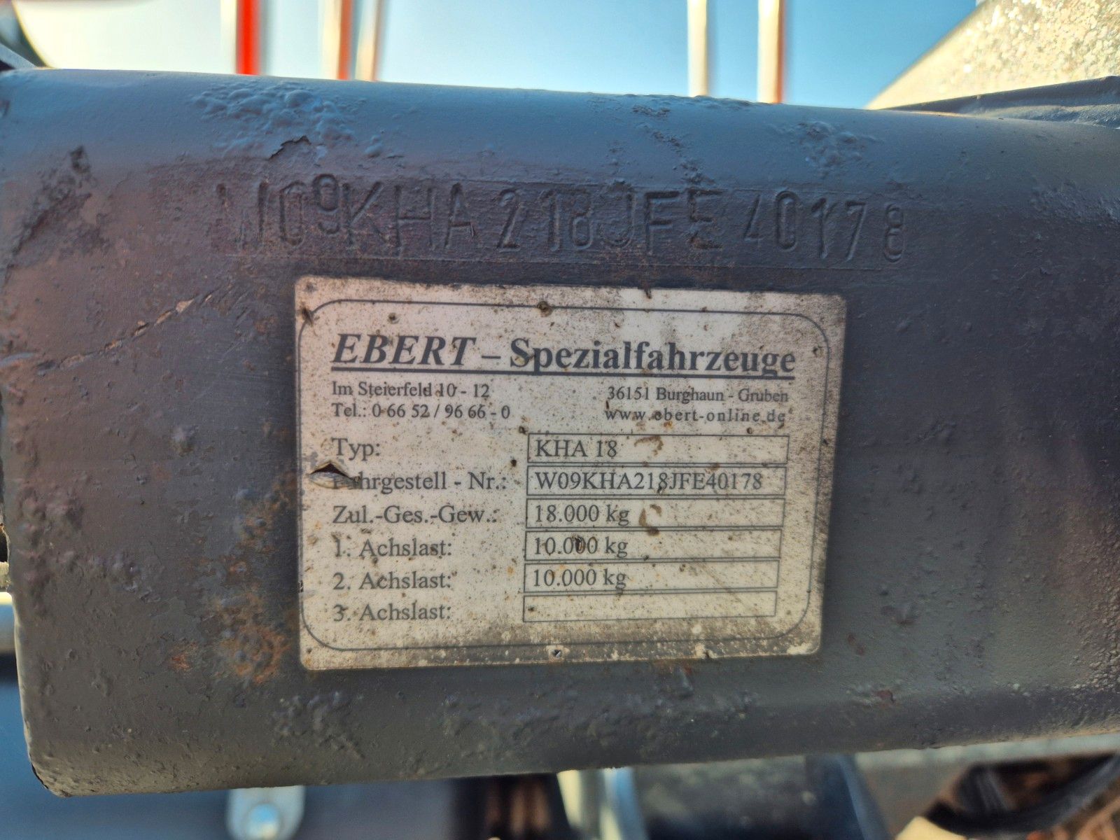 Fahrzeugabbildung Andere Ebert KHA18 Kurzholzanhänger BPW
