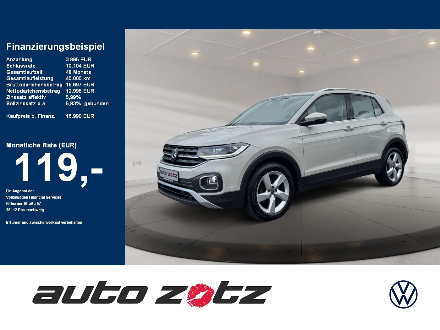 VW T-Cross 1.0TSI Style DSG NAVI PDC,LED,Navi,AUT