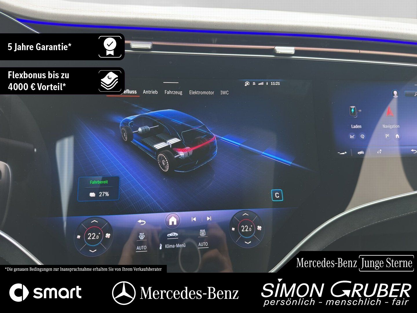 Fahrzeugabbildung Mercedes-Benz EQE 43 4M SUV AMG Night I+II HUD Hyper AHK