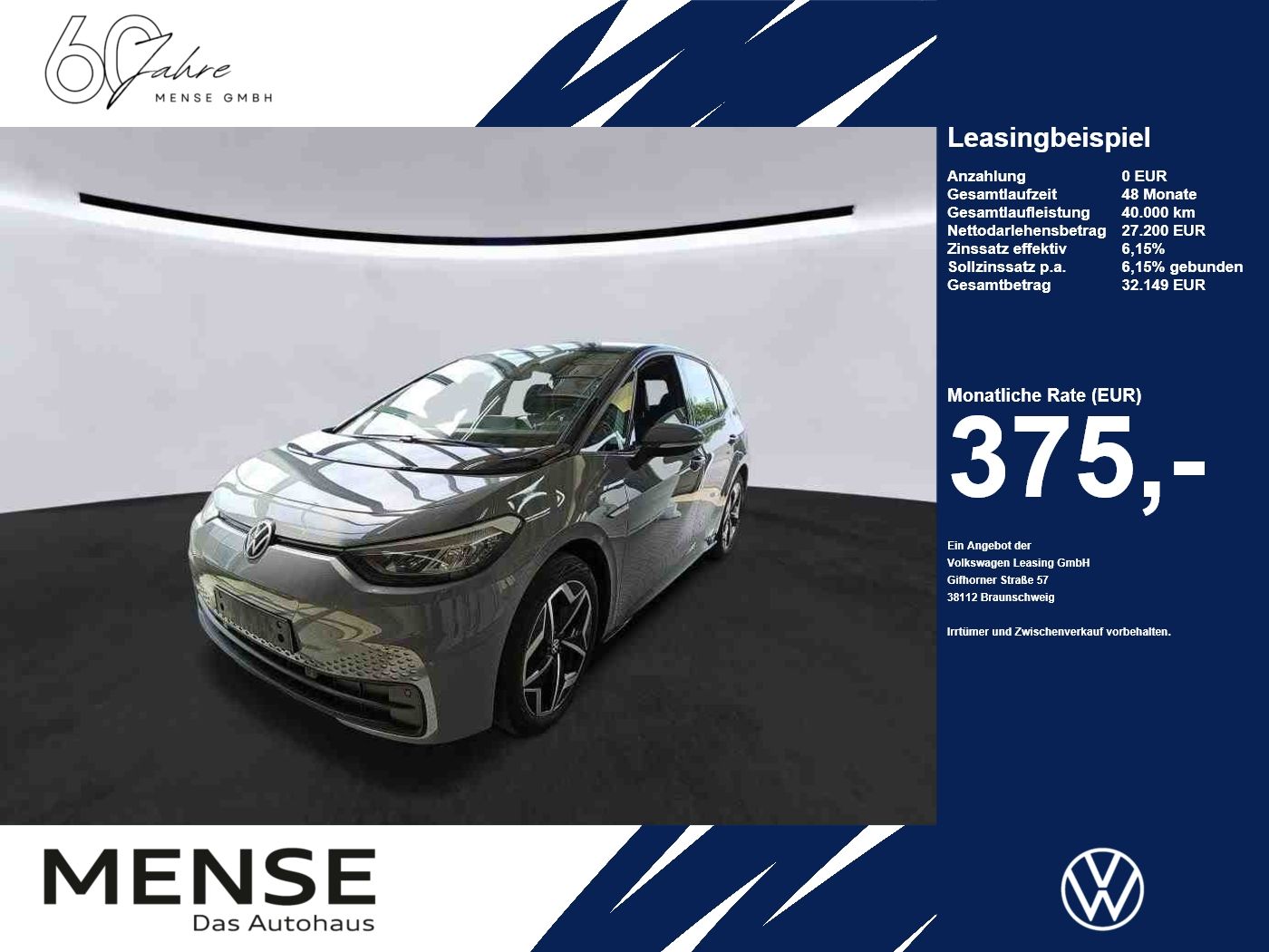 Volkswagen ID.3 Pro S electric CarPlay ACC LED Alcant.