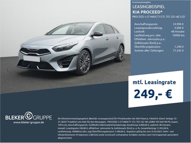 Kia PROCEED 1.5T 140 DCT7 GTL TEC GD 18Z LEDER