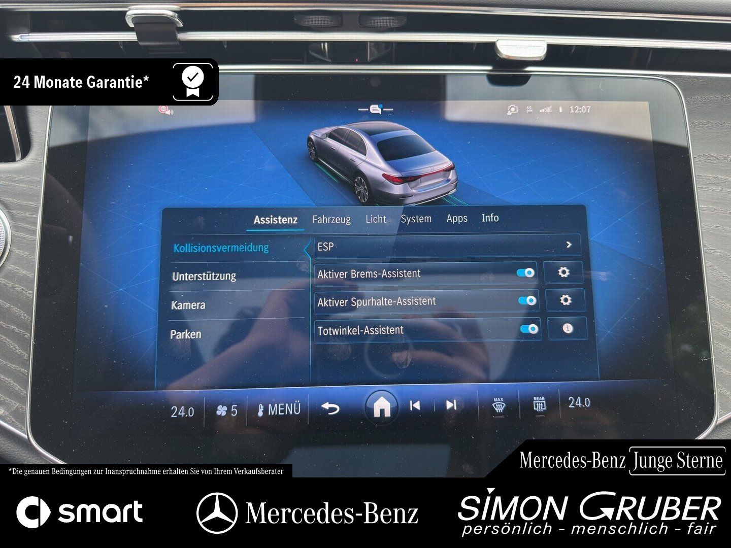 Fahrzeugabbildung Mercedes-Benz E 220 d AMG Night Servolock Pano Burm4D AHK