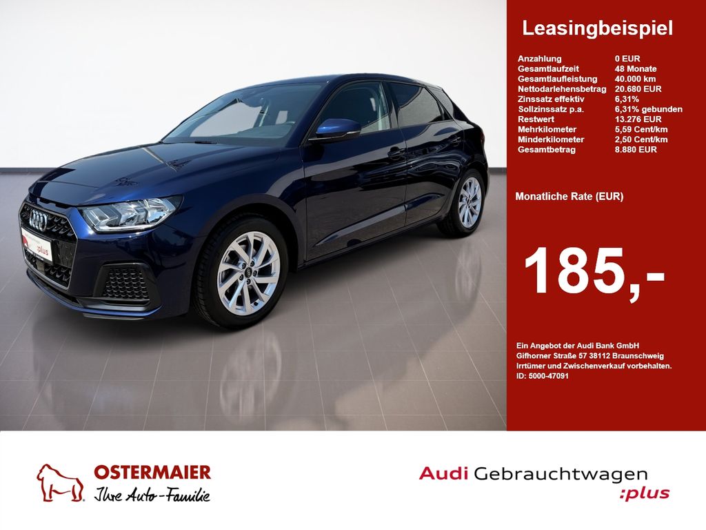 Abbildung Leasingangebot Audi A1 Sportback ADVANCED 30 TFSI 116PS SITZHZG.PDC.