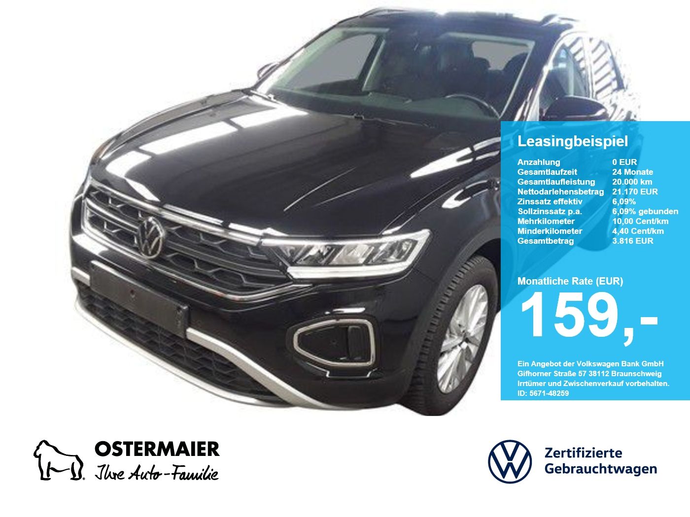 Volkswagen T-Roc LIFE 1.0TSI 116PS ACC.5J-G.NAVI+VC.2xPDC.L