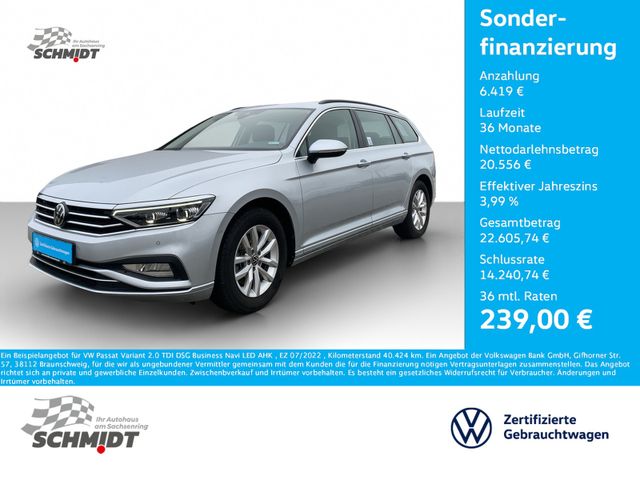 Volkswagen Passat Variant 2.0 TDI DSG Business Navi LED AHK