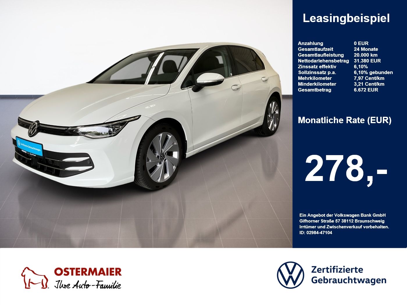 Volkswagen Golf VIII STYLE 1.5eTSI 150PS DSG ACC.5J-G.AHK.S foto 1