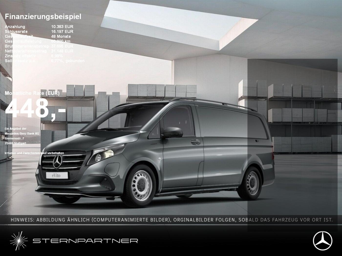 Mercedes-Benz eVito Vito 112 Kasten Lang Klima+Kam+80KW DC