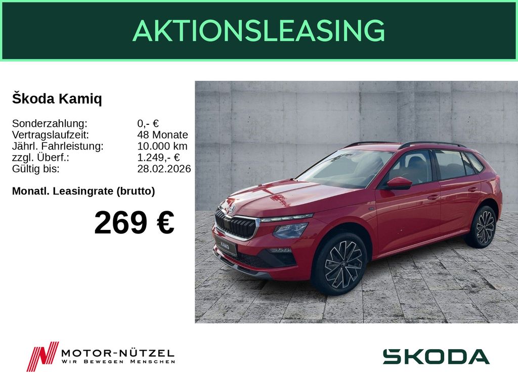 Kamiq Tour 1,0 TSI DSG 85 kW MATRIX RFK SHZ PDC