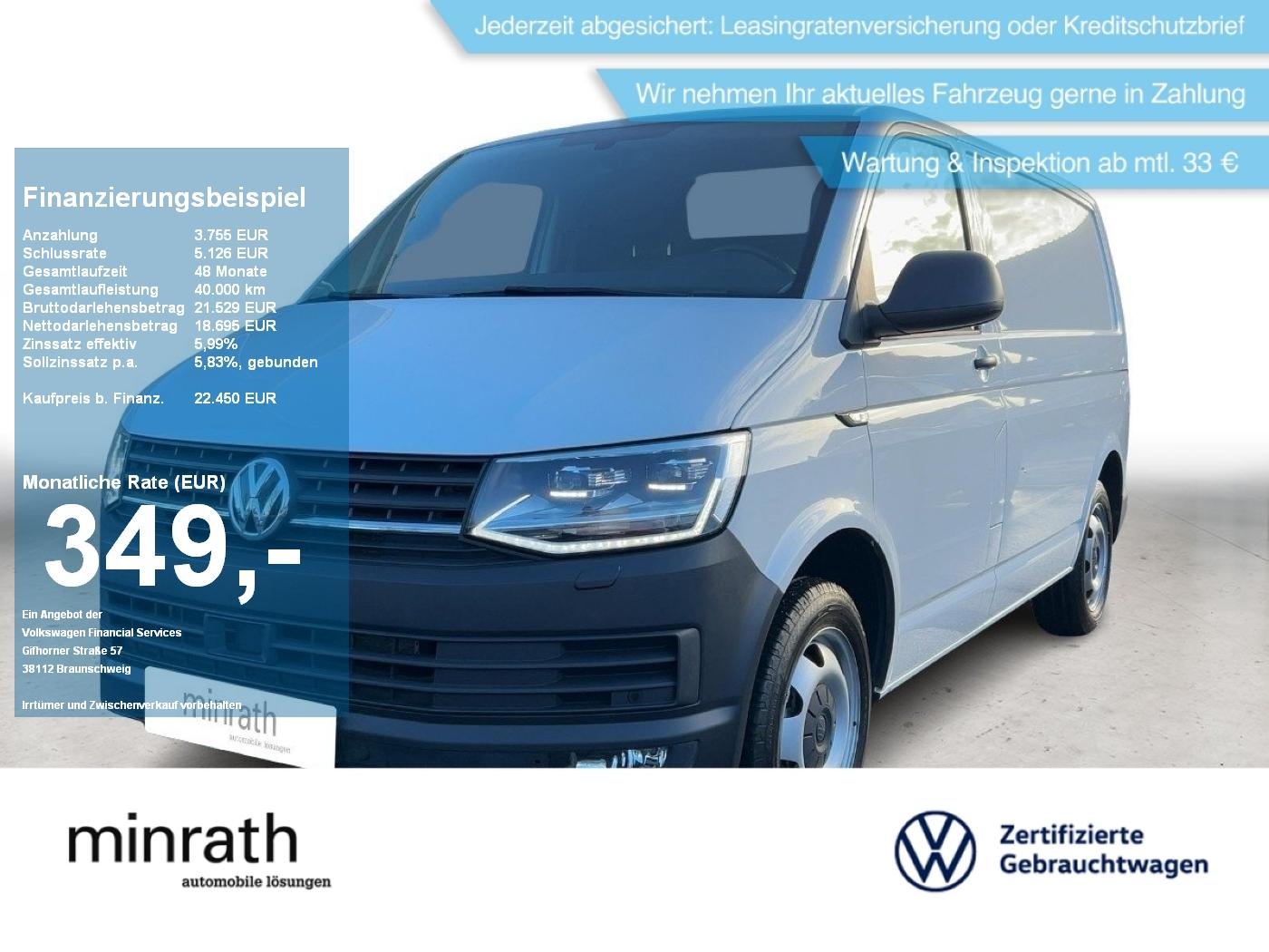 Volkswagen T6 Transporter Kasten 2.0 TDI DSG ACC+LED+NAV+SH