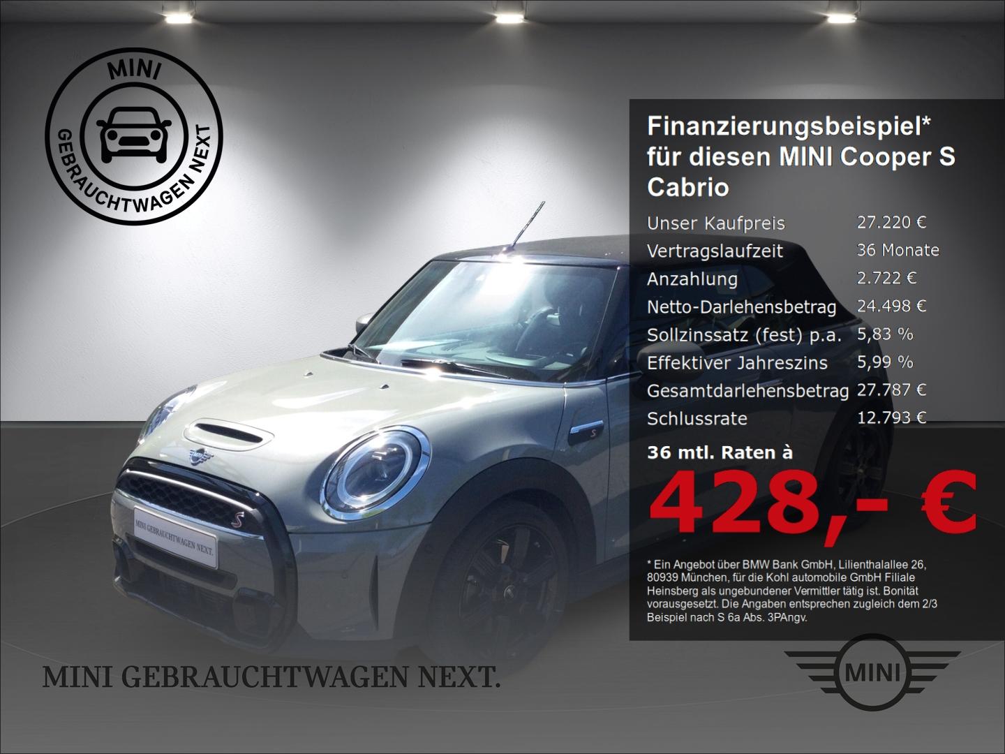 MINI Cooper S Cabrio Classic Trim Harman Kardon Sitzh