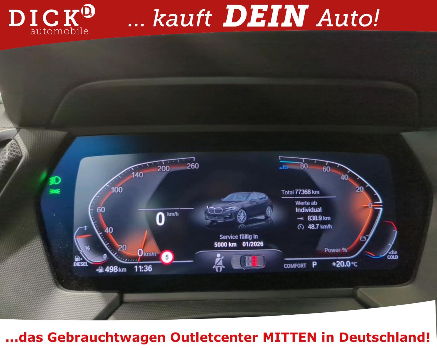 Fahrzeugabbildung BMW 120d Aut M SPORT/LED/NAVI+/VIRTU/PANO/H&K/8Fa