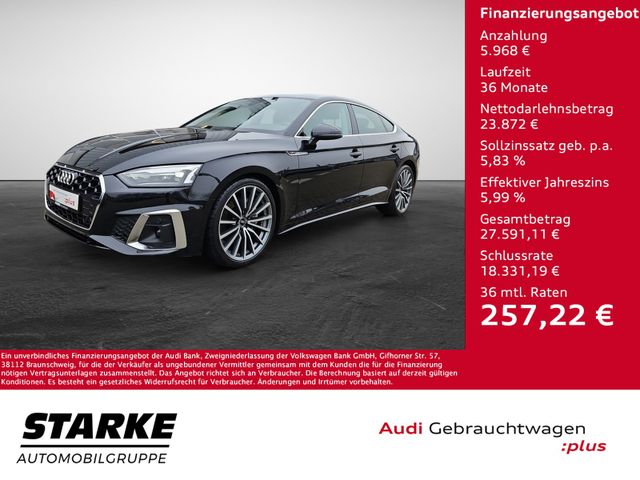 Audi A5 Sportback 40 TFSI S tronic S line LED APS 19-