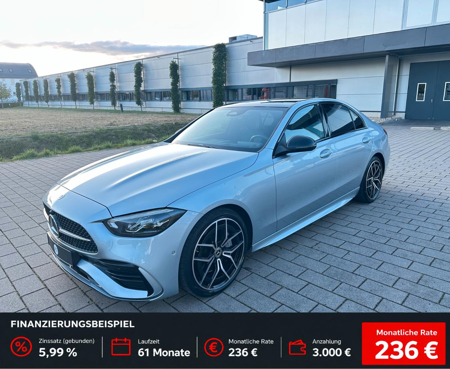 Mercedes-Benz C 220 d AMG/Night/Pano/HeadUp/Vollleder/MBUX/19"