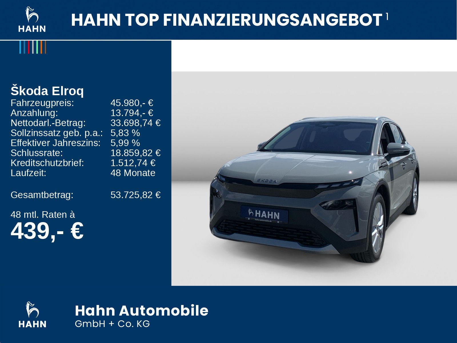 Skoda Elroq Selection 286PS DSG Navi Alu Matrix imagem 2