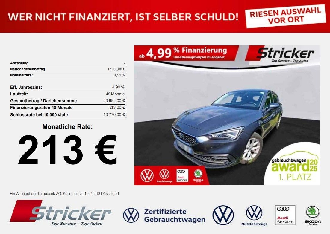 Seat Leon Style 1.0eTSI DSG 213,-ohne Anzahlung Navi