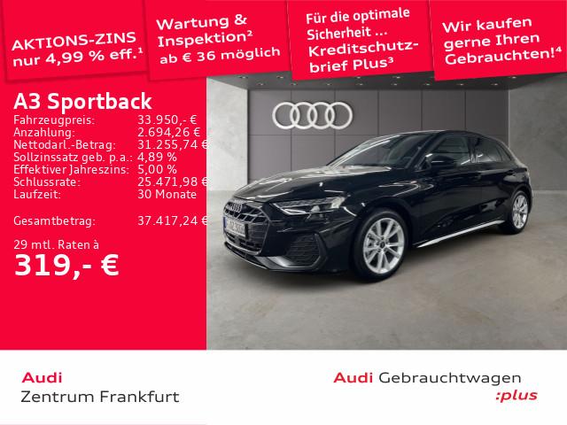 Audi A3 Sportback 35 TFSI Stronic S line LED NAVI KAM