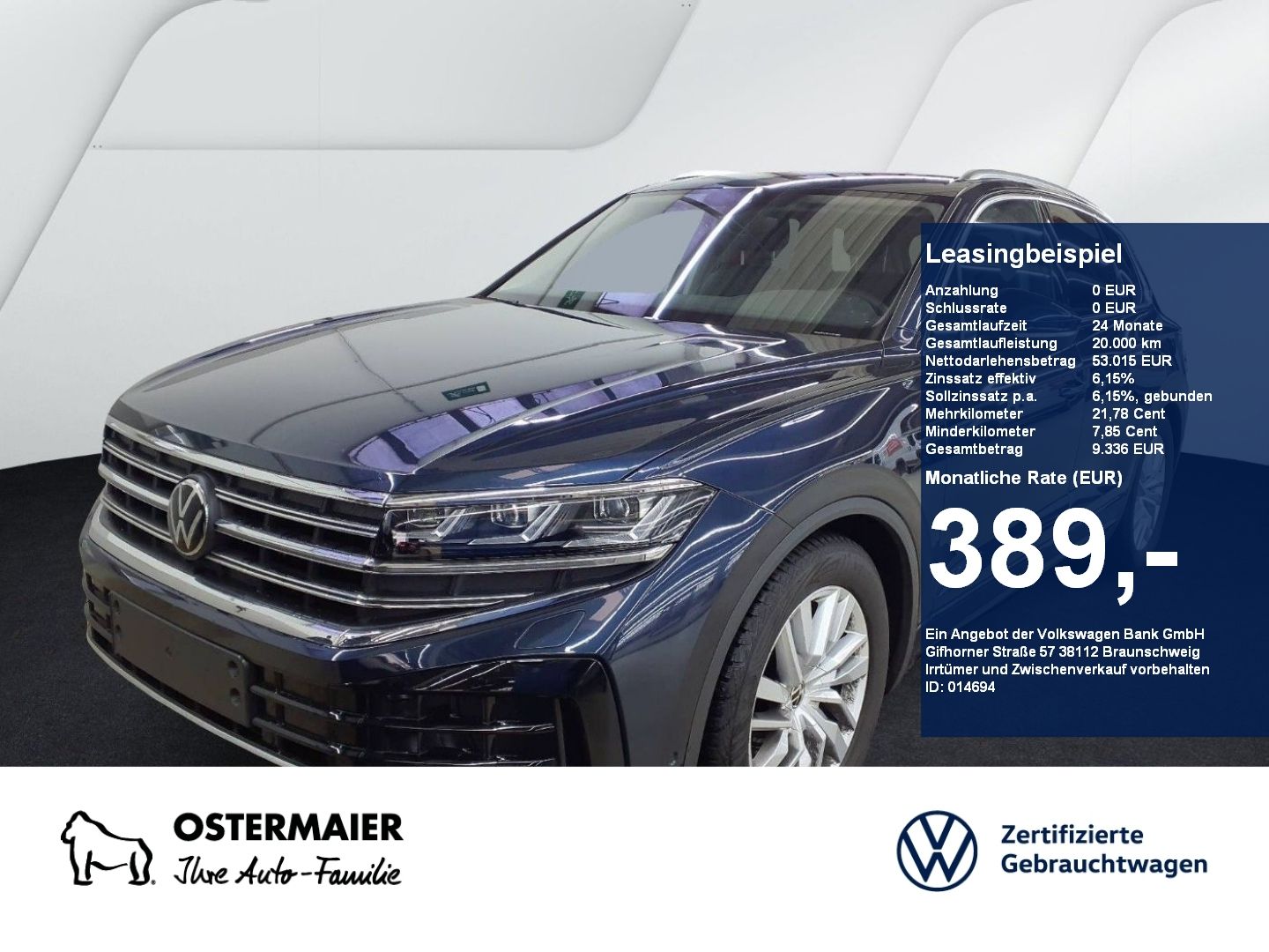 Volkswagen Touareg ELEGANCE 3.0TDI 231PS NP.92T ACC.AHK.KAM