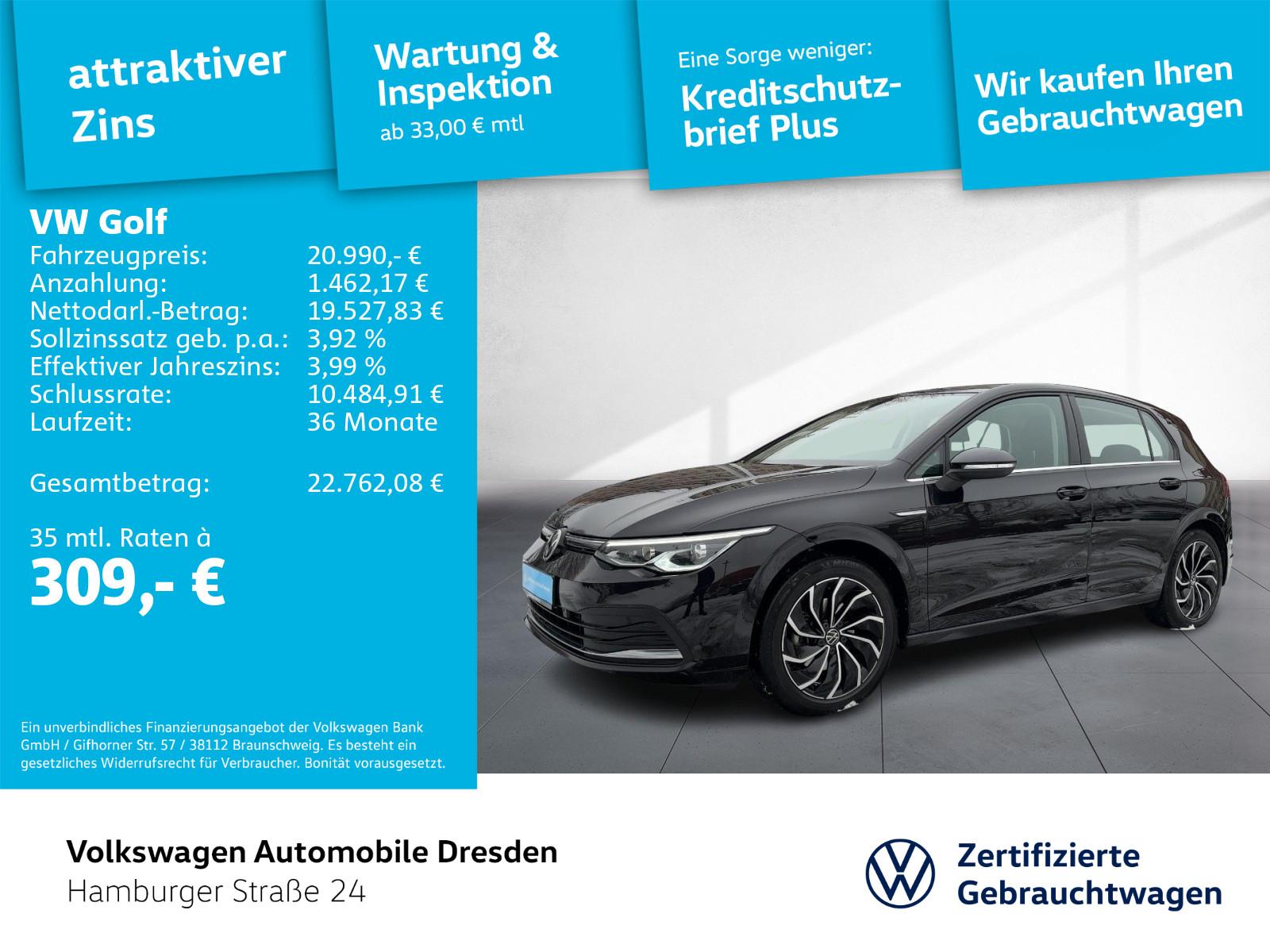 Volkswagen Golf VIII Style 1.5 eTSI DSG LED PDC MASSAGE TRA