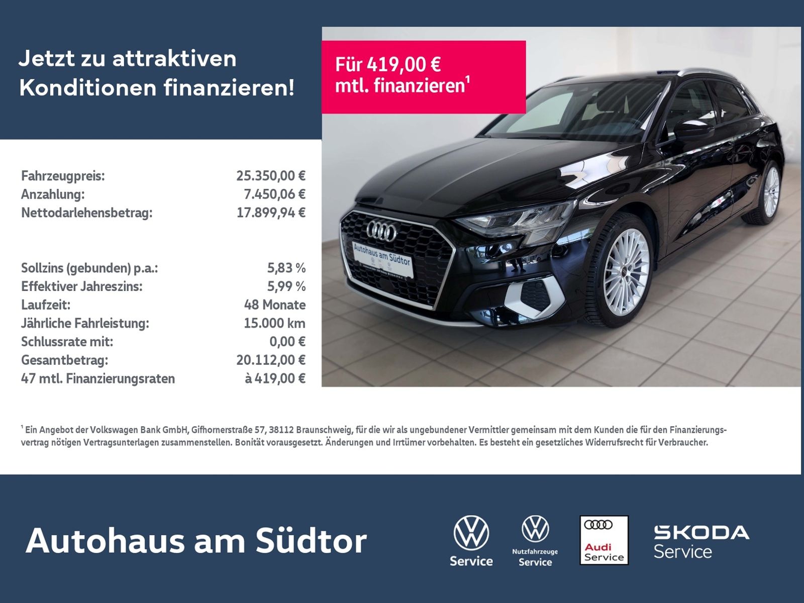 Audi A3 35 Spb. advanced 2.0 TDI | LED RFK Navi