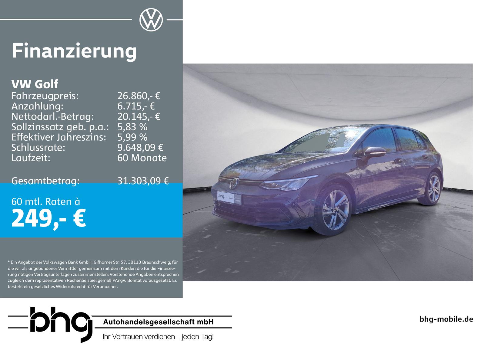Volkswagen Golf 1.5 eTSI DSG R-Line *LED*EINPARKHILFE*