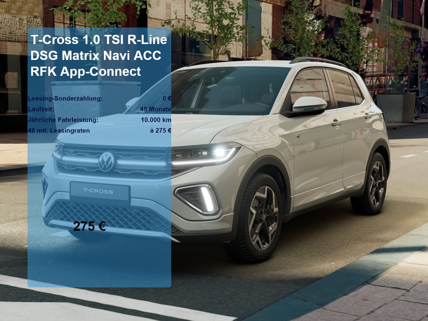 Volkswagen T-Cross 1.0 TSI R-Line DSG Matrix Navi ACC RFK A