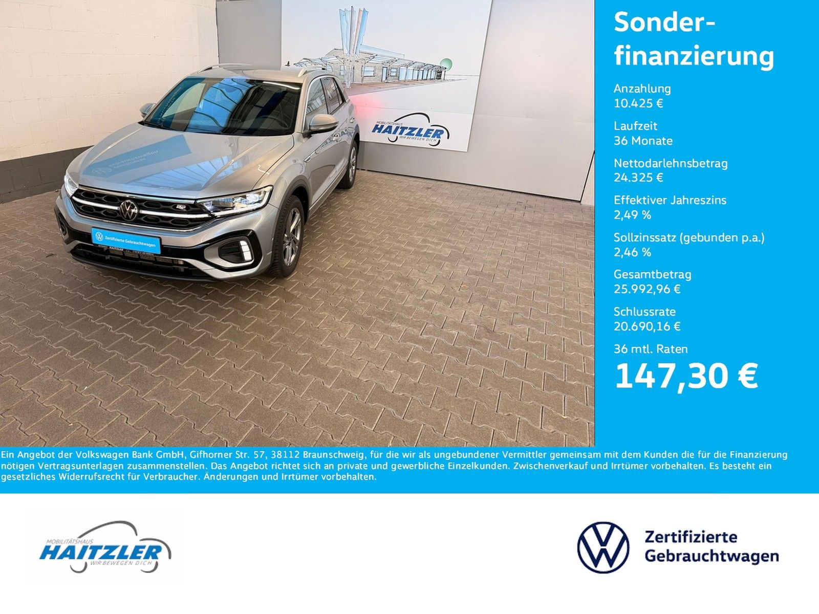 Fahrzeugabbildung Volkswagen T-Roc 1,5 TSI R-Line DSG + AHK + IQ.Light + Navi