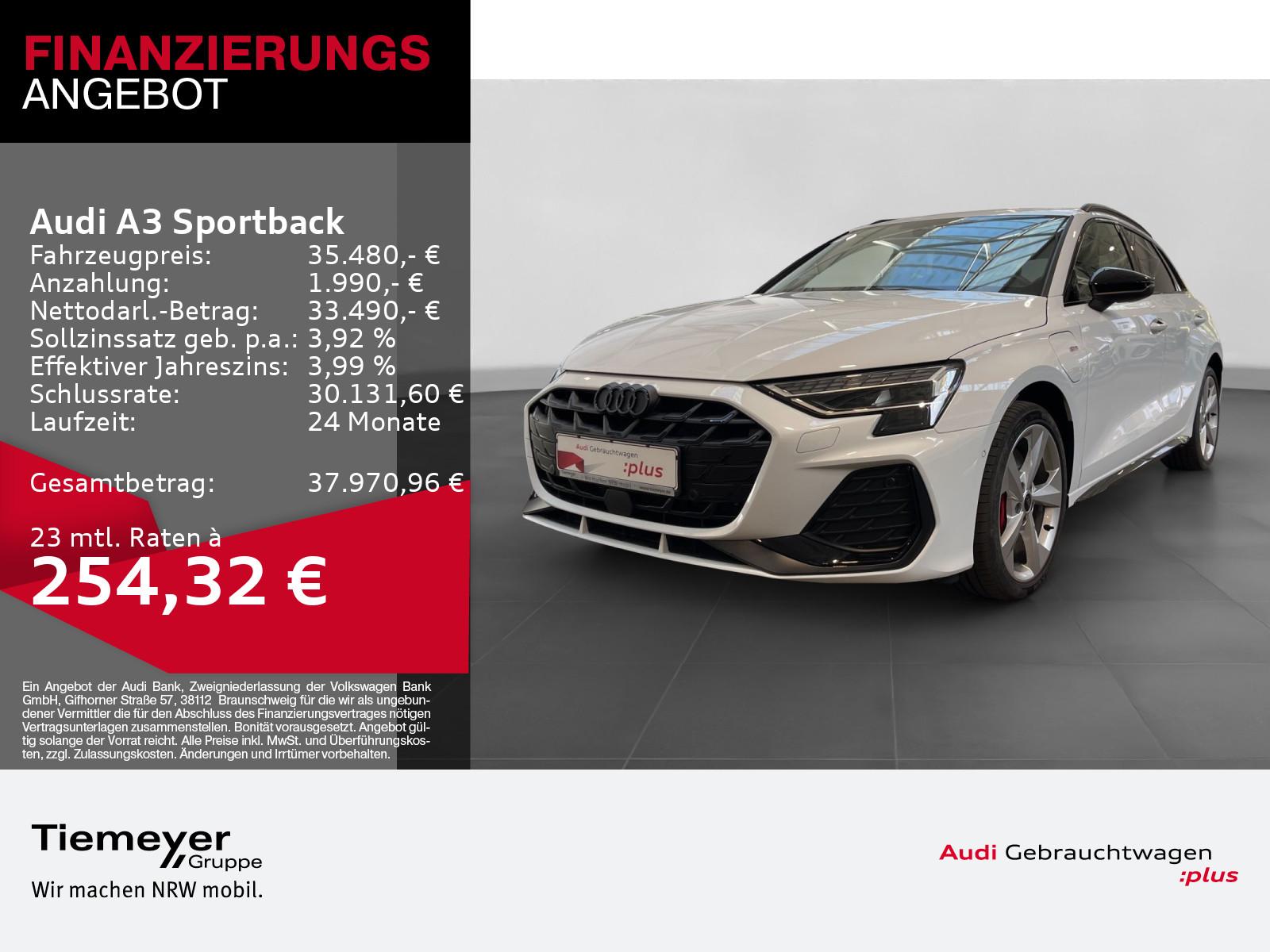 Audi A3 Sportback 45 TFSIe S LINE SONOS MATRIX MEMORY