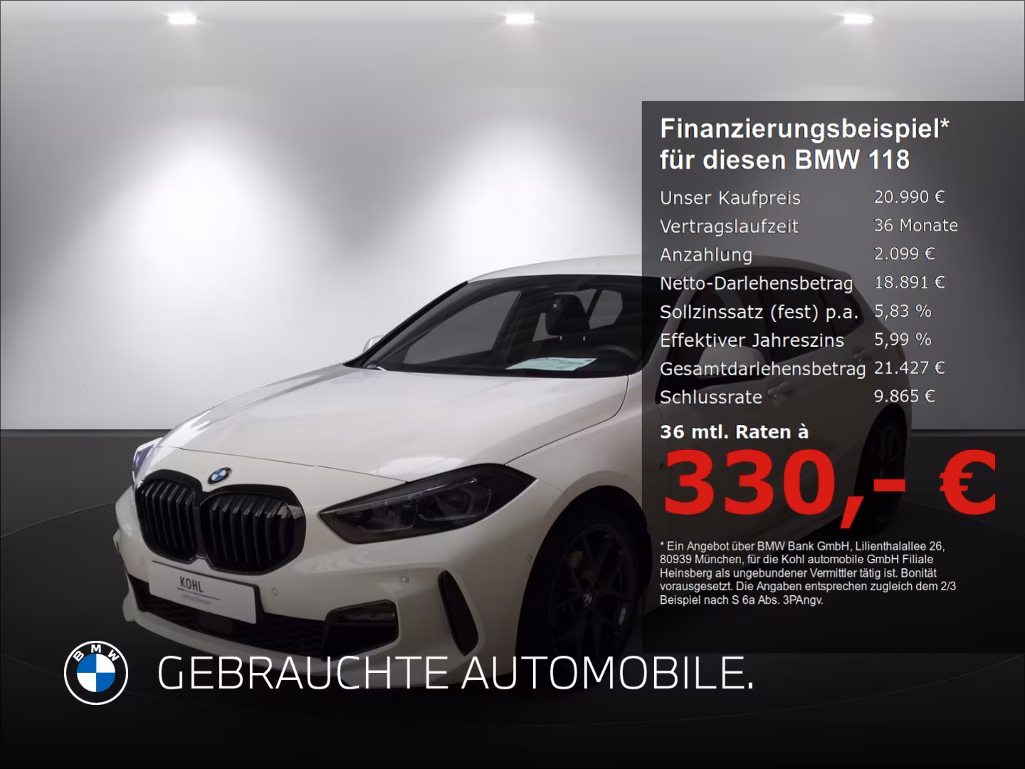 BMW 118 i M Sport Klimaautomatik Sitzheizung HiFi-La