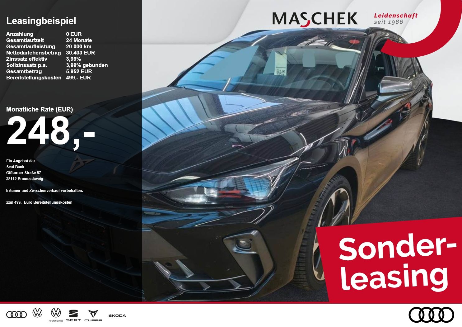Cupra Leon ST Sonderleasing 1.5 eTSI Navi Sitzh. RearV