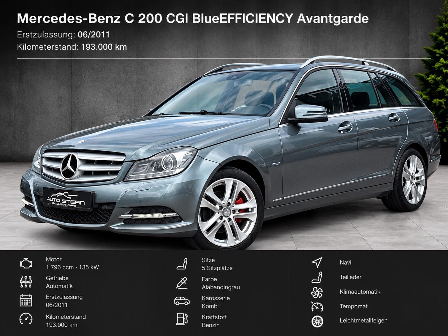 Mercedes-Benz C 200 CGI BlueEfficiency AVANTGARDE NAVI PDC