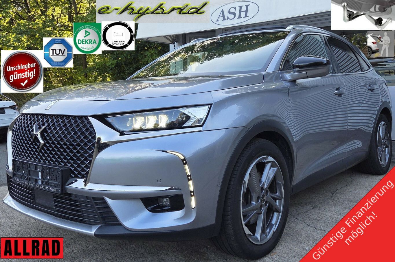 DS Automobiles DS7 Crossback .4x4.PanSD.Led.SHZ+Lüft.Cam.AHK