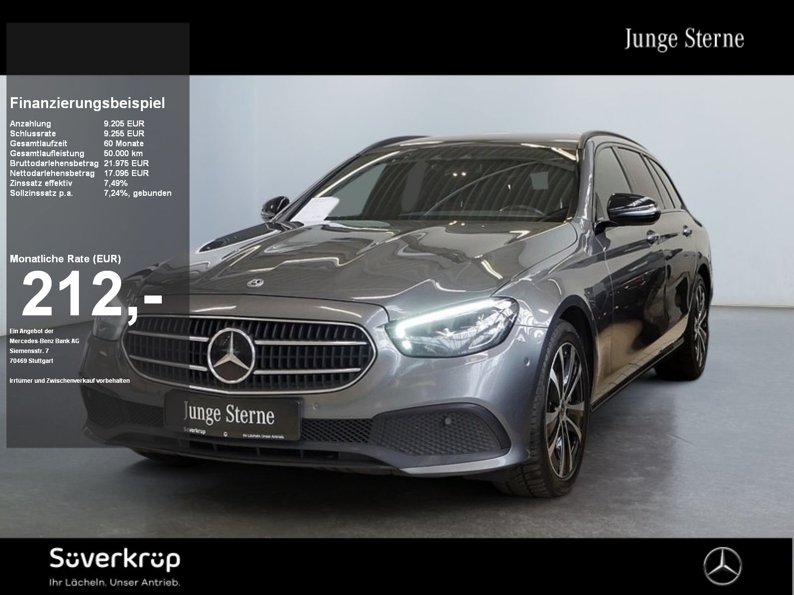 Mercedes-Benz E 300 de T AVANTGARDE NIGHT WIDE MEMO DISTR SPUR