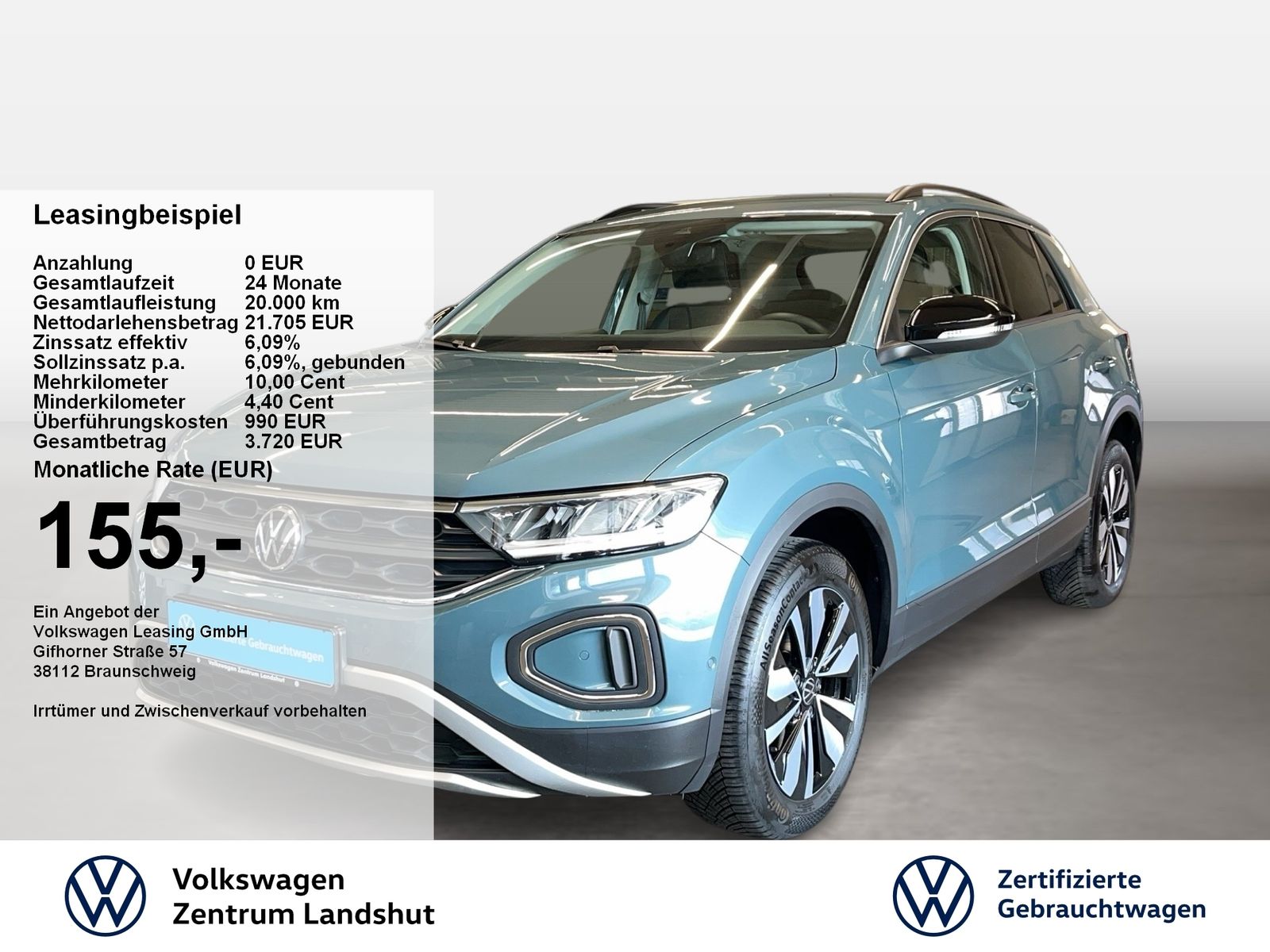 Volkswagen T-Roc 1.0 TSI Life Goal 2xKlima ACC DynLicht LED