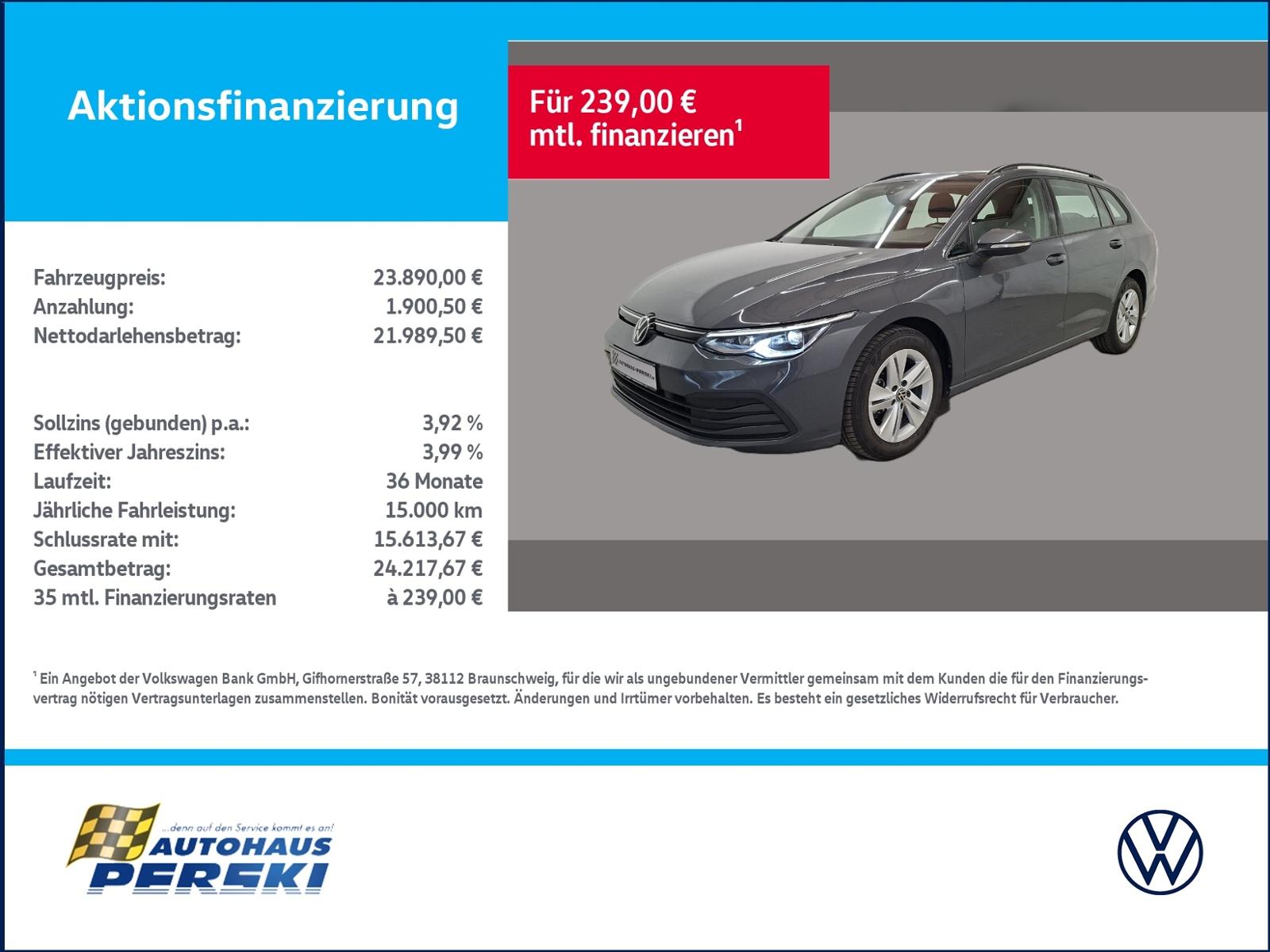 Volkswagen Golf VIII 8 Variant Life 1.5 eTSI DSG  KLIMA, NA