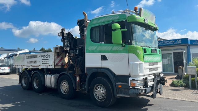 Scania 164G 580 V8 Kran Hiab 280  Retarder Sattelplatte