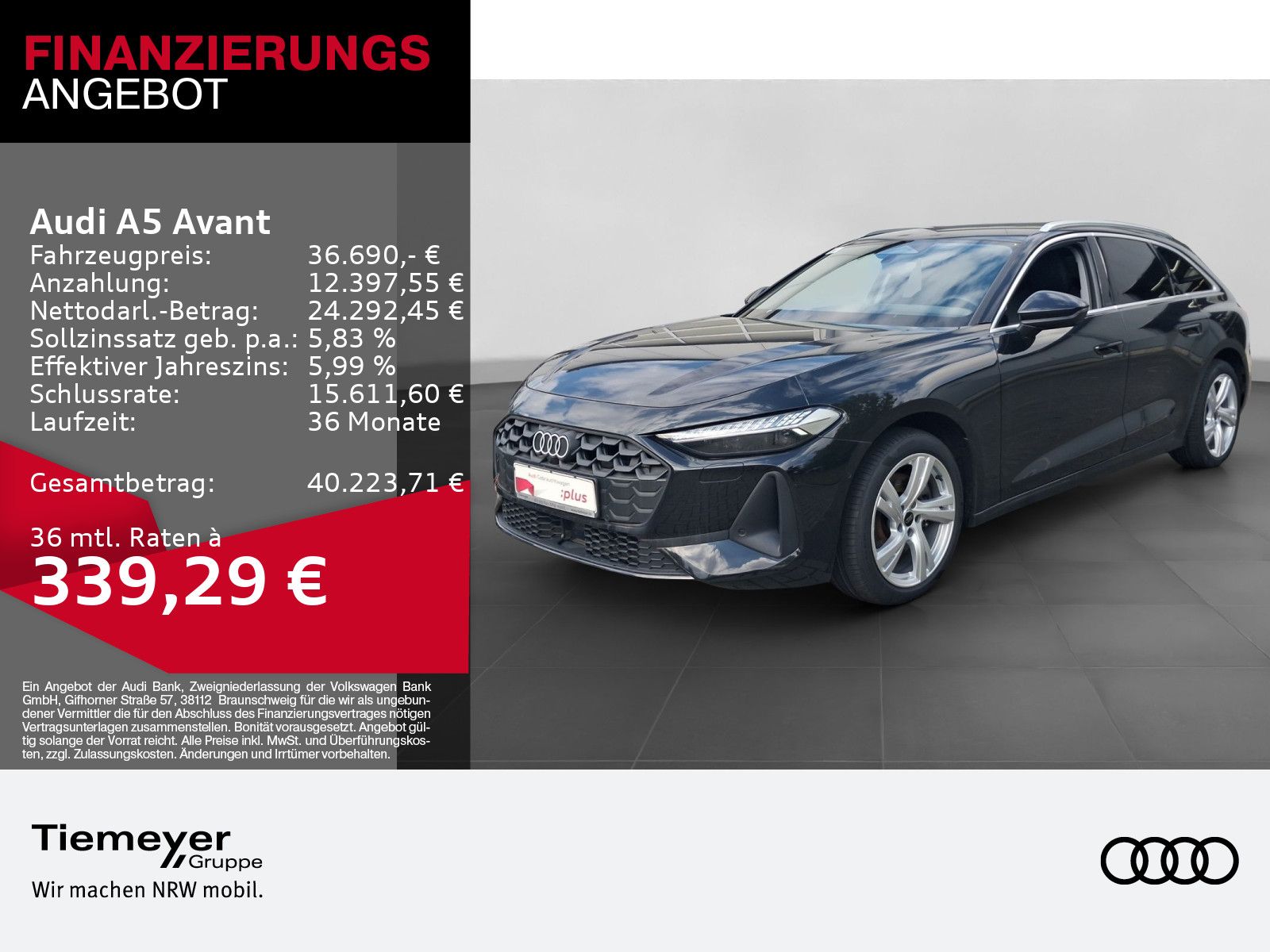 Audi A5 Avant TFSI Q LEDER LM18 MATRIX 360 foto 1