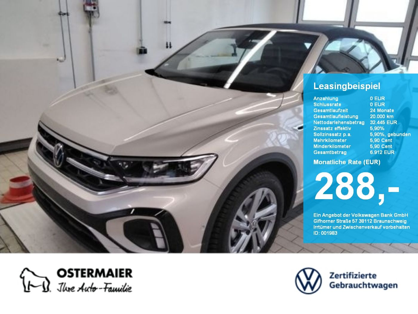 Volkswagen T-Roc Cabriolet R-LINE 1.5TSI 150PS DSG NP.52t.A