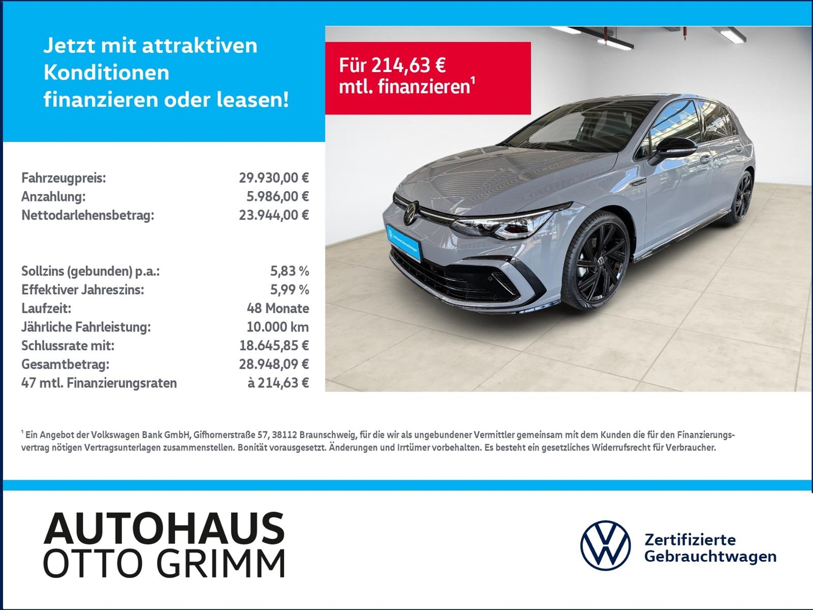 Volkswagen Golf VIII 1.5 eTSI DSG R-Line AHK Standh. Kam.