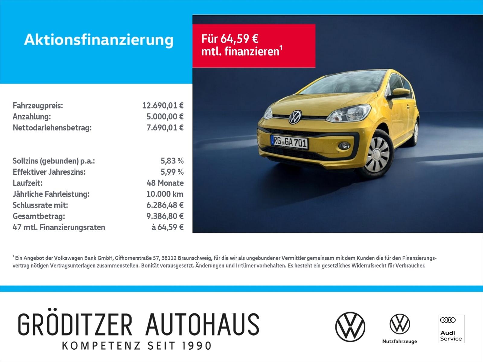 Volkswagen up! move CAM|Klima|SHZ|GRA
